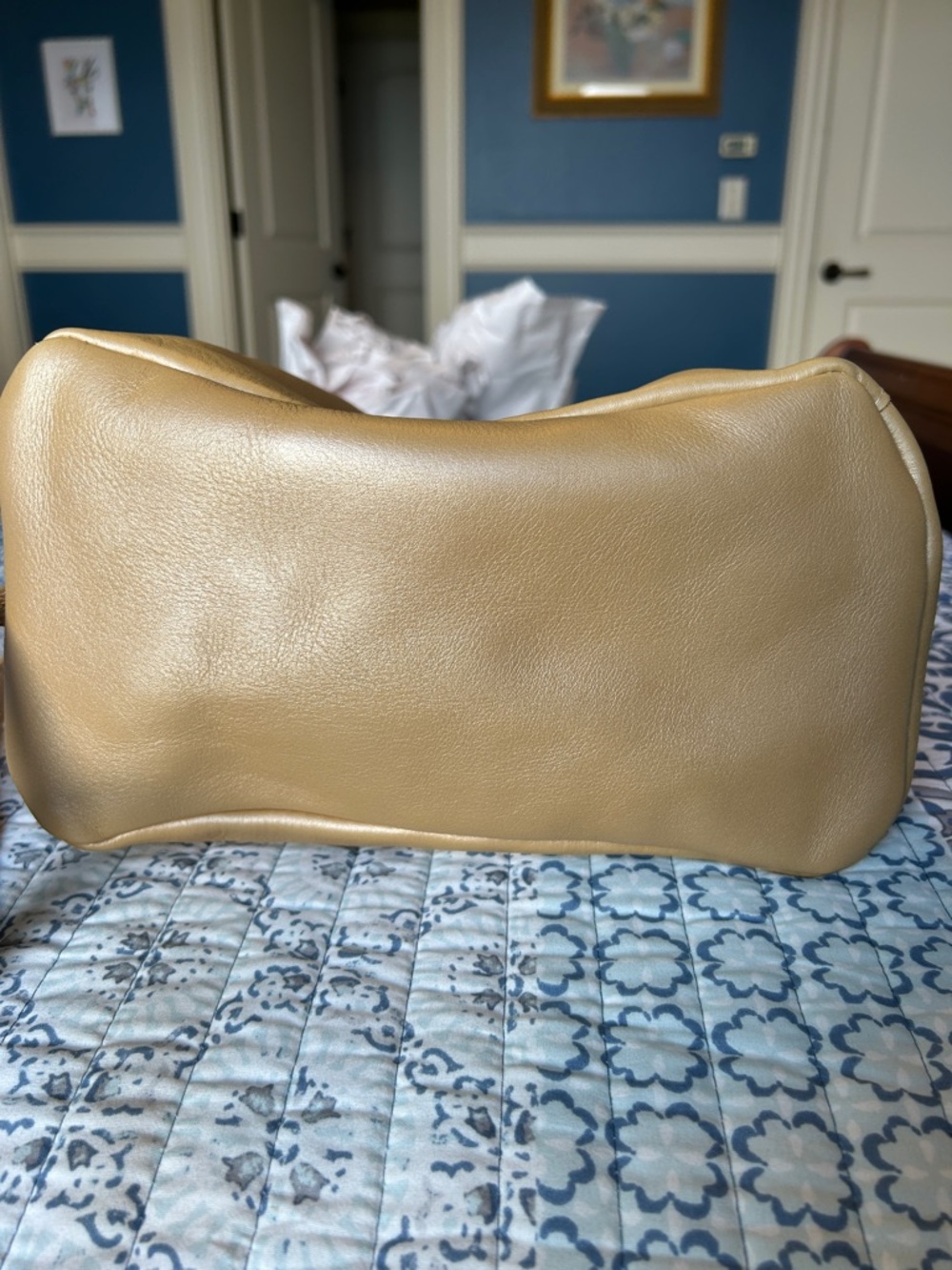 Portland Leather Goods Butterfly Bucket Bag, Champagne - Picture 4 of 8